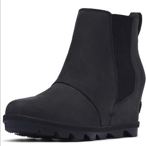 sorel black wedge bootie joan of arctic size 9